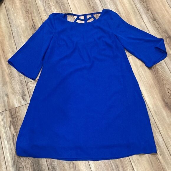 5/$15 Apt 9 Women’s Blue Shift Dress 3/4 sleeves Size 4 - Picture 1 of 5
